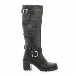 Pao Bottes cuir nubuck noir