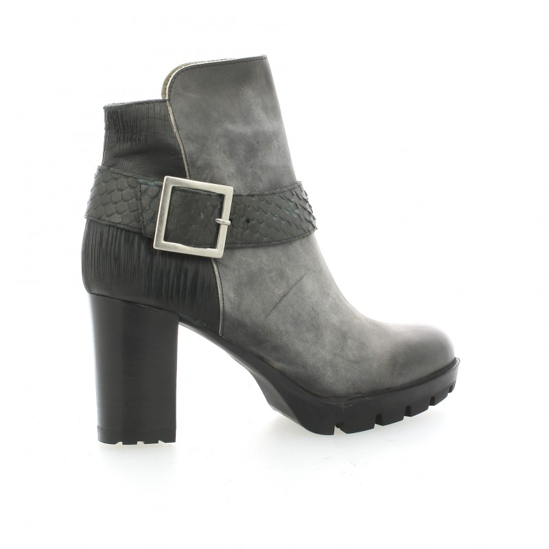 boots nubuck noir femme