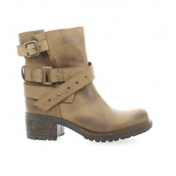 Pao Boots cuir nubuck taupe