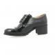 Paco valiente Derby cuir glacé noir