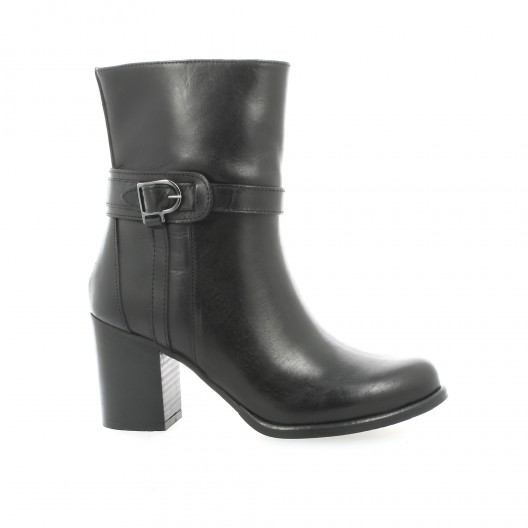 Boots cuir noir Elizabeth stuart