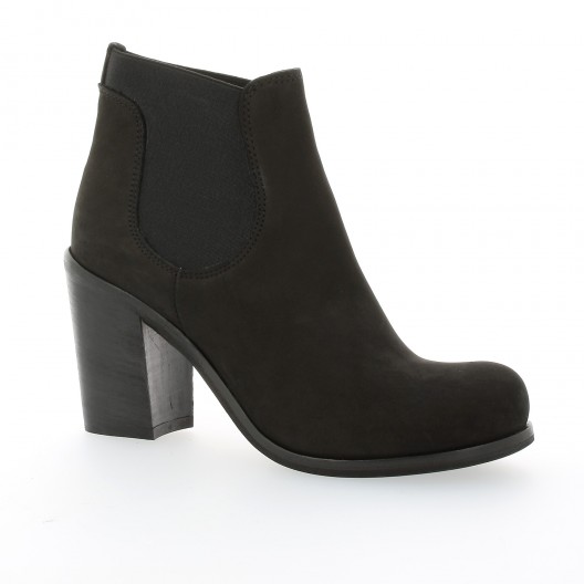 Boots cuir nubuck noir Nuova riviera