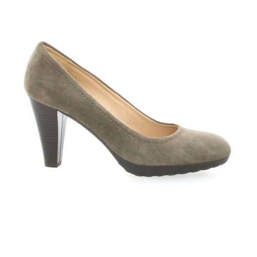 Vidi studio Escarpins cuir velours taupe