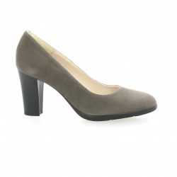 Brenda zaro Escarpins cuir velours taupe