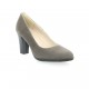 Brenda zaro Escarpins cuir velours taupe