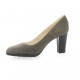 Brenda zaro Escarpins cuir velours taupe