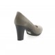 Brenda zaro Escarpins cuir velours taupe