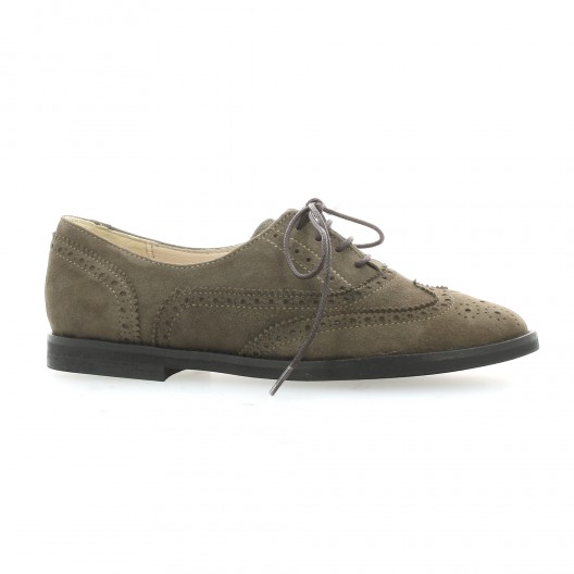 Vidi studio Derby cuir velours taupe