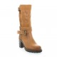 Pao Boots cuir python cognac