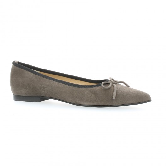 Escarpins cuir velours gris Brenda zaro