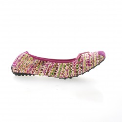 Elizabeth stuart Ballerines tissu fushia