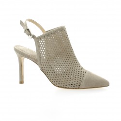 Giancarlo Escarpins cuir velours beige