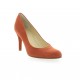 Escarpins cuir velours orange Elizabeth stuart