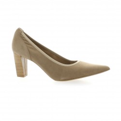 Brenda zaro Escarpins cuir velours camel