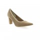 Brenda zaro Escarpins cuir velours camel