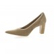 Brenda zaro Escarpins cuir velours camel