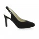 Brenda zaro Escarpins cuir velours noir