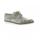 Elizabeth stuart Derby cuir croco argent