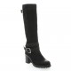 Pao Bottes cuir python noir