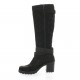 Pao Bottes cuir python noir