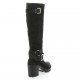 Pao Bottes cuir python noir