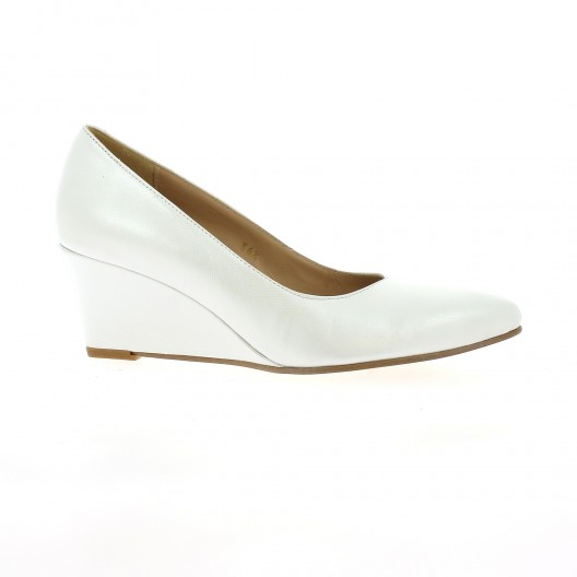 Vidi studio Escarpins cuir nacré blanc