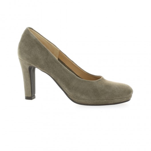 Vidi studio Escarpins cuir velours taupe