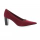 Brenda zaro Escarpins cuir velours bordeaux