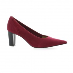 Brenda zaro Escarpins cuir velours bordeaux