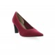 Brenda zaro Escarpins cuir velours bordeaux