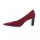 Brenda zaro Escarpins cuir velours bordeaux