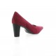 Brenda zaro Escarpins cuir velours bordeaux