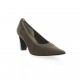 Brenda zaro Escarpins cuir velours taupe