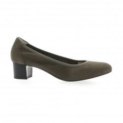 Brenda zaro Ballerines cuir velours taupe