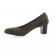 Brenda zaro Escarpins cuir velours taupe