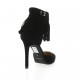 Essedonna Escarpins cuir velours noir