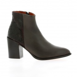 Elizabeth stuart Boots cuir python marron