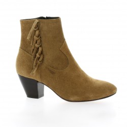 Giancarlo Boots cuir velours cognac