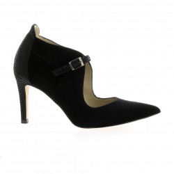 Brenda zaro Escarpins cuir velours noir