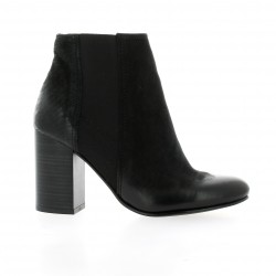 Reqins Boots cuir nubuck noir