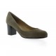 Brenda zaro Escarpins cuir velours taupe