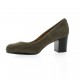 Brenda zaro Escarpins cuir velours taupe