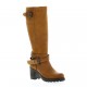 Pao Bottes cuir nubuck cognac