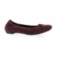 Elizabeth stuart Ballerines cuir velours bordeaux