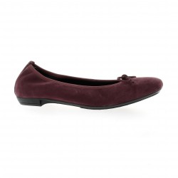 Elizabeth stuart Ballerines cuir velours bordeaux