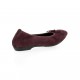 Elizabeth stuart Ballerines cuir velours bordeaux