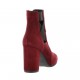 Nuova riviera Boots cuir velours bordeaux