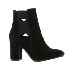 Nuova riviera Boots cuir velours noir