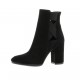 Nuova riviera Boots cuir velours noir