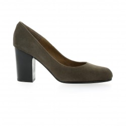 Brenda zaro Escarpins cuir velours gris